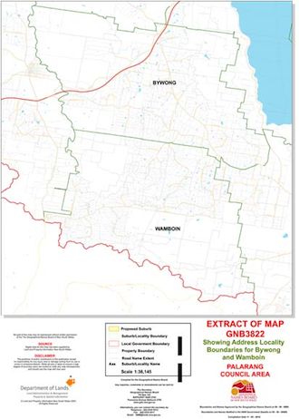 Wamboin & Bywong Locality Boundary Map